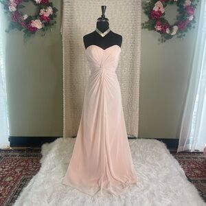 Bill Levkoff Sleeveless Blush Formal Dress